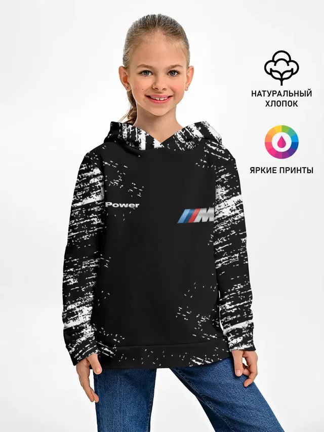 Детское худи с принтом «BMW»