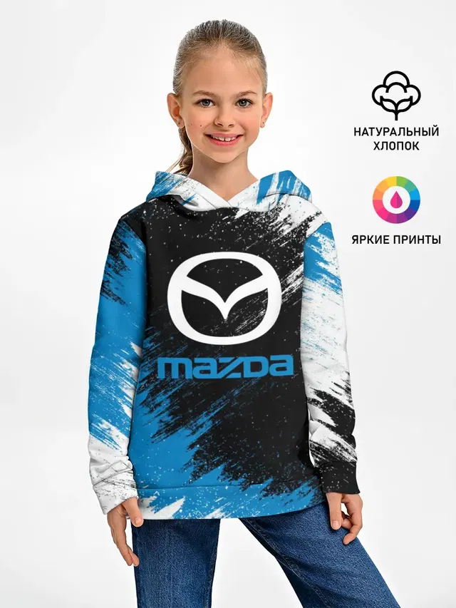 Детское худи с принтом «Mazda»