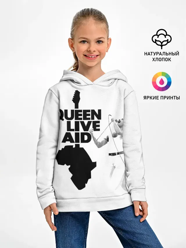 Детское худи с принтом «Queen LIVE AID»