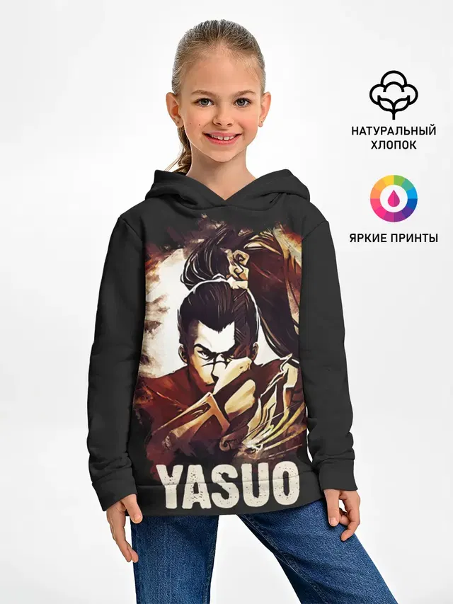 Детское худи с принтом «Yasuo»