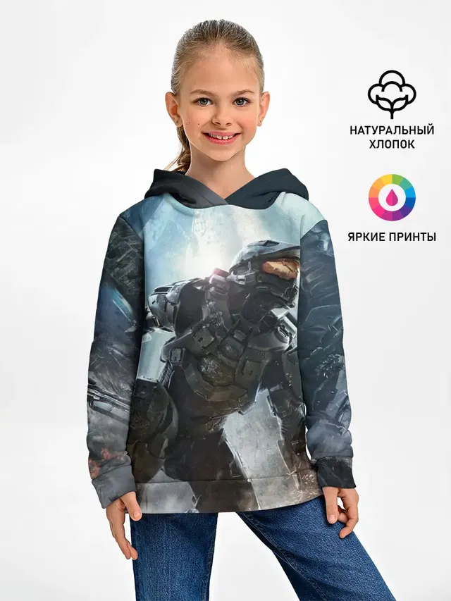 Детское худи с принтом «Master Chief»