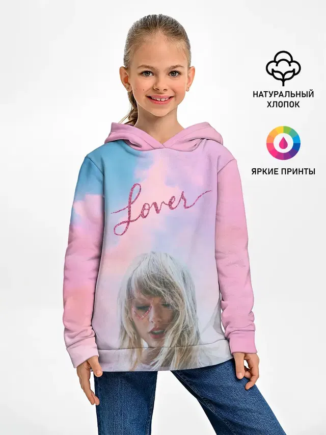 Детское худи с принтом «Taylor Swift — TAYLOR SWIFT - Lover»