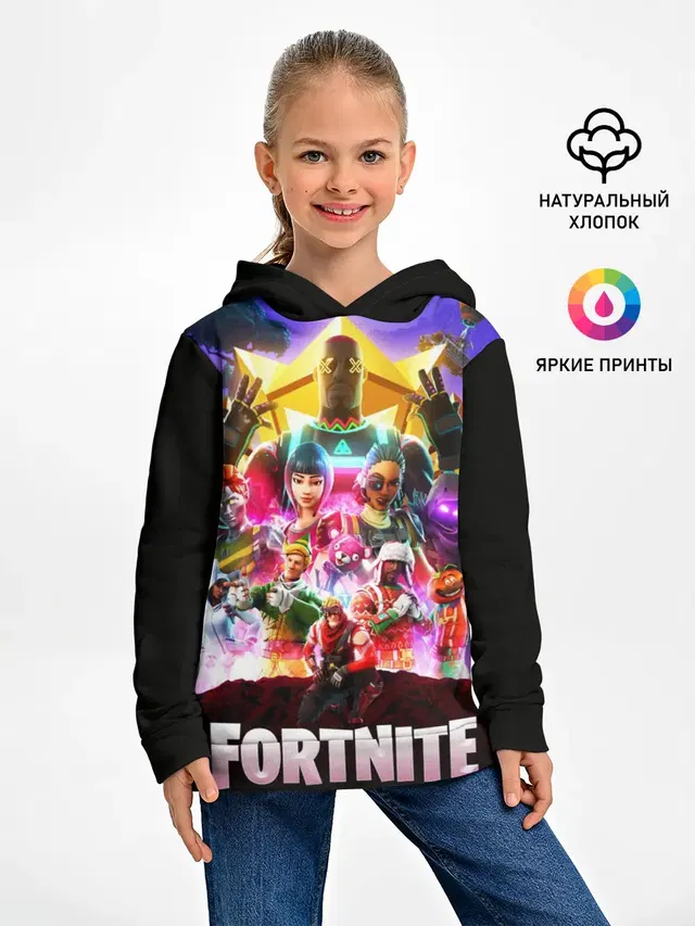 Детское худи с принтом «Фортнайт — Fortnite Королевская Битва»