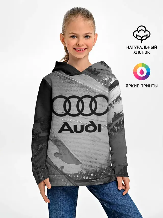Детское худи с принтом «Audi»