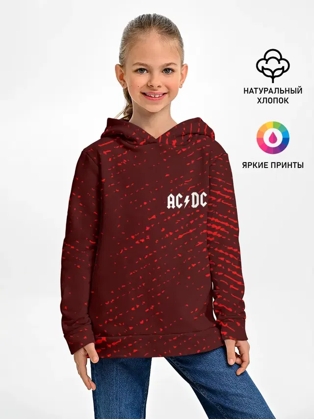 Детское худи с принтом «AC/DC — AC DС»