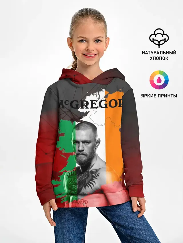 Детское худи с принтом «MMA — Конор»