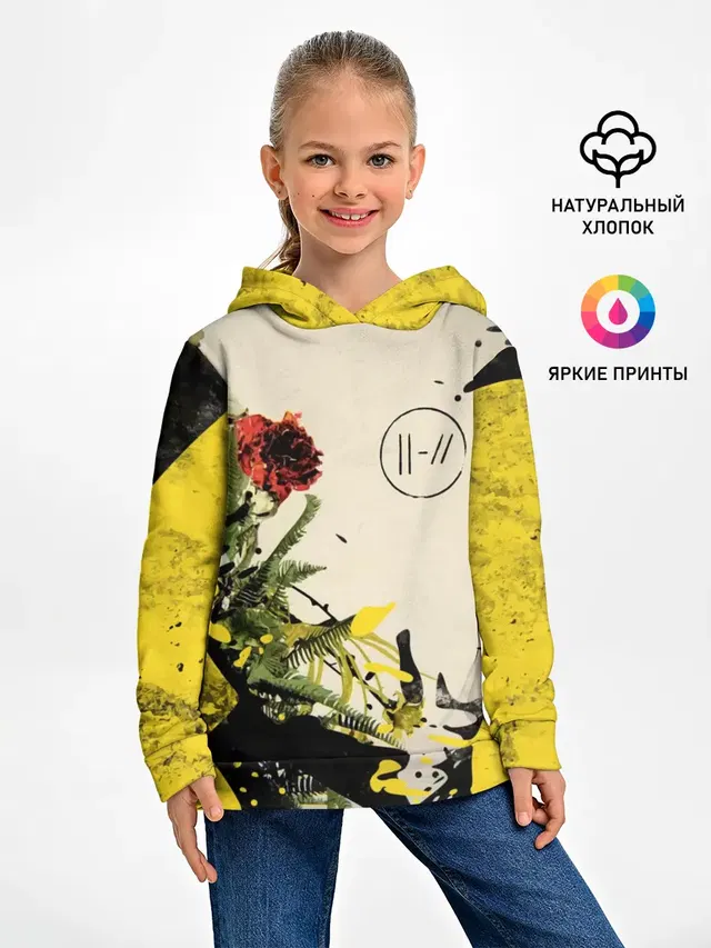 Детское худи с принтом «Flowers — Twenty One Pilots - Trench»