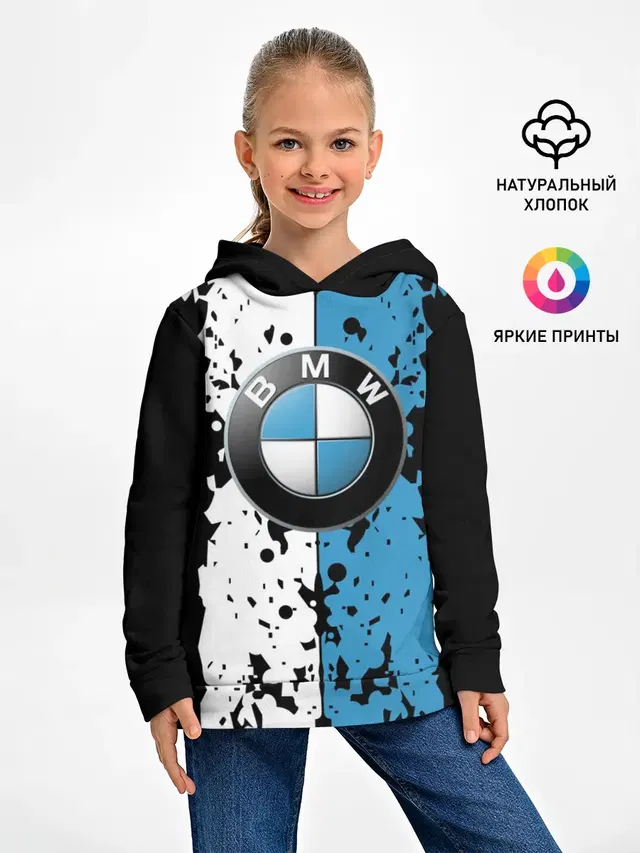 Детское худи с принтом «BMW — BMW sign»