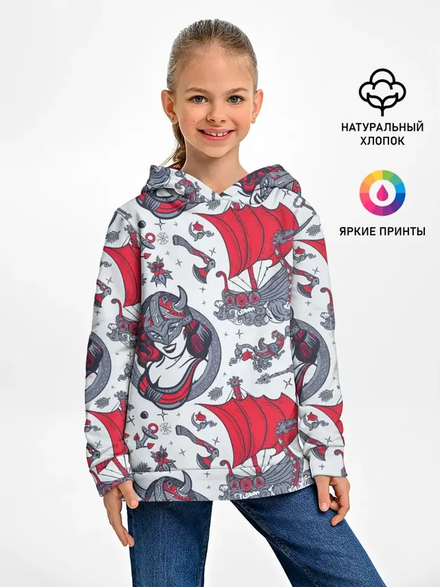 Корабли и девушка викинг
