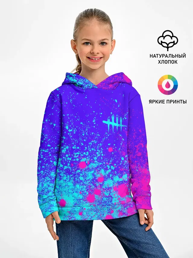 Детское худи с принтом «Paint splatter»