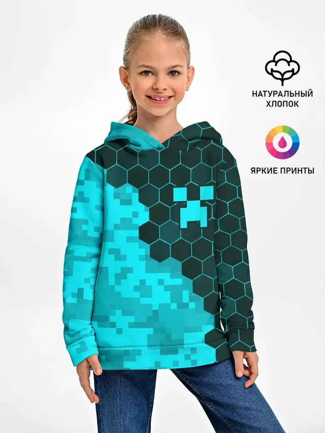 Детское худи с принтом «Minecraft — MINECRAFT / МАЙНКРАФТ»