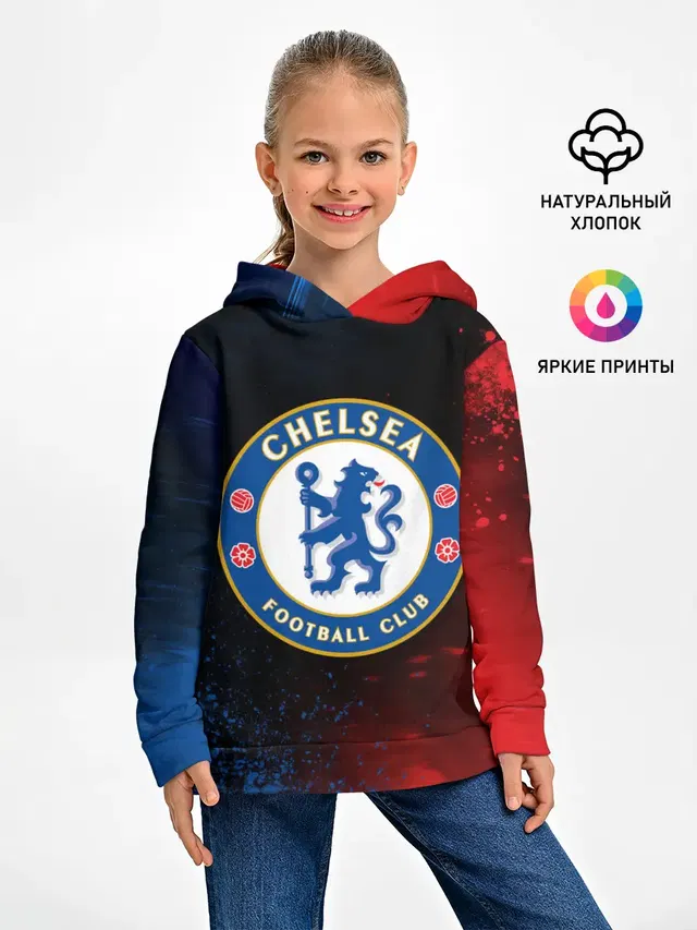 Детское худи с принтом «Chelsea F C Челси — CHELSEA F.C.»