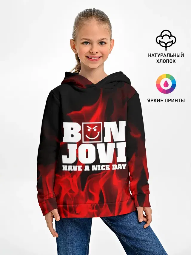 Детское худи с принтом «Bon Jovi»
