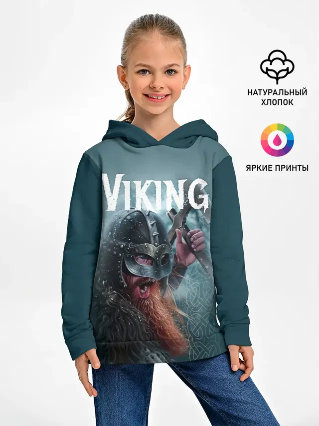Детское худи с принтом «Viking»