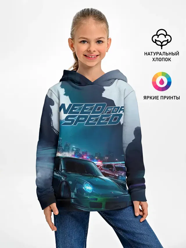 Детское худи с принтом «Need for Speed»