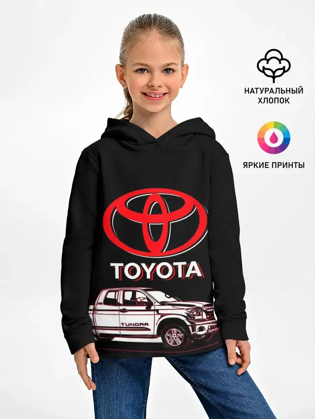 Детское худи с принтом «Тойота — Tundra - Toyota»