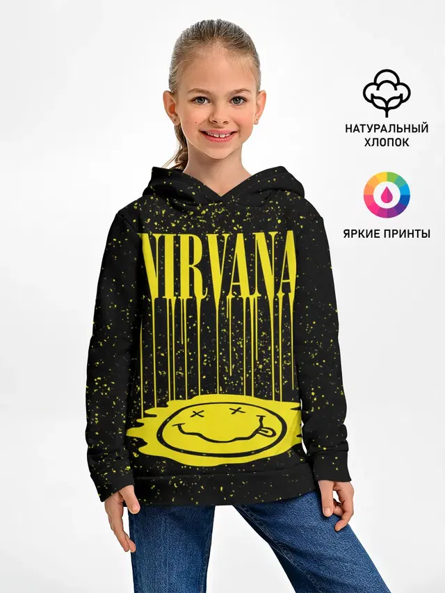 Детское худи с принтом «melted smiley»