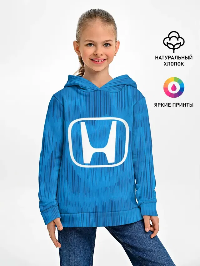 Детское худи с принтом «Honda sport color»