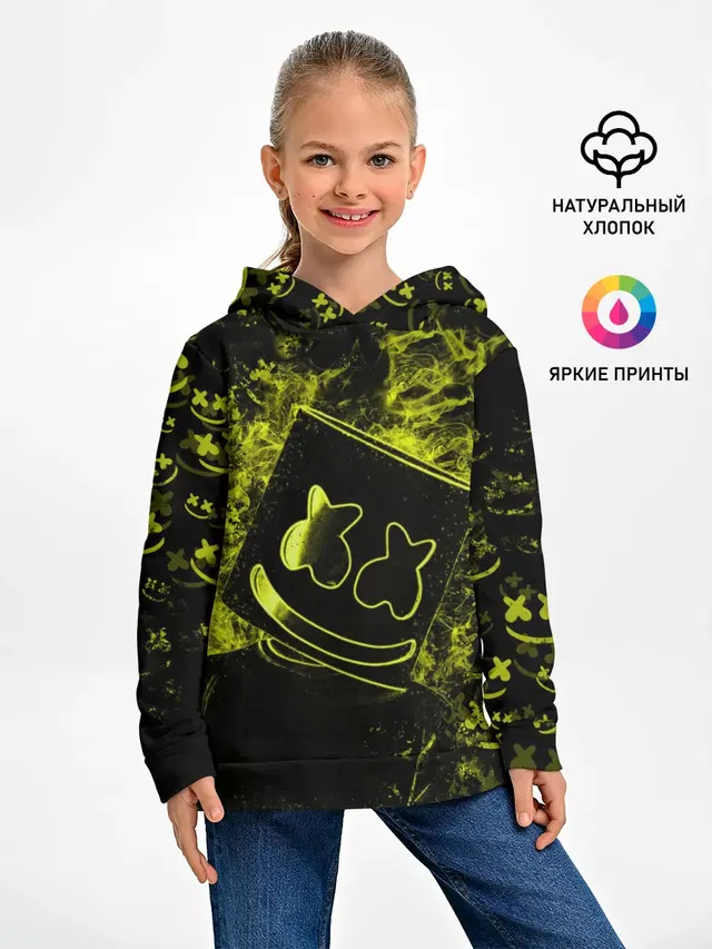 Детское худи с принтом «Marshmello»
