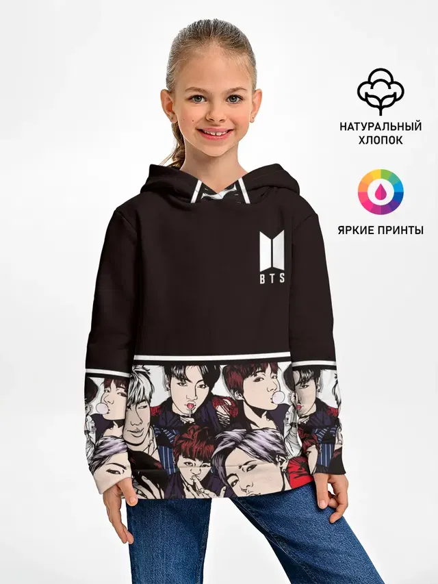 Детское худи с принтом «BTS»