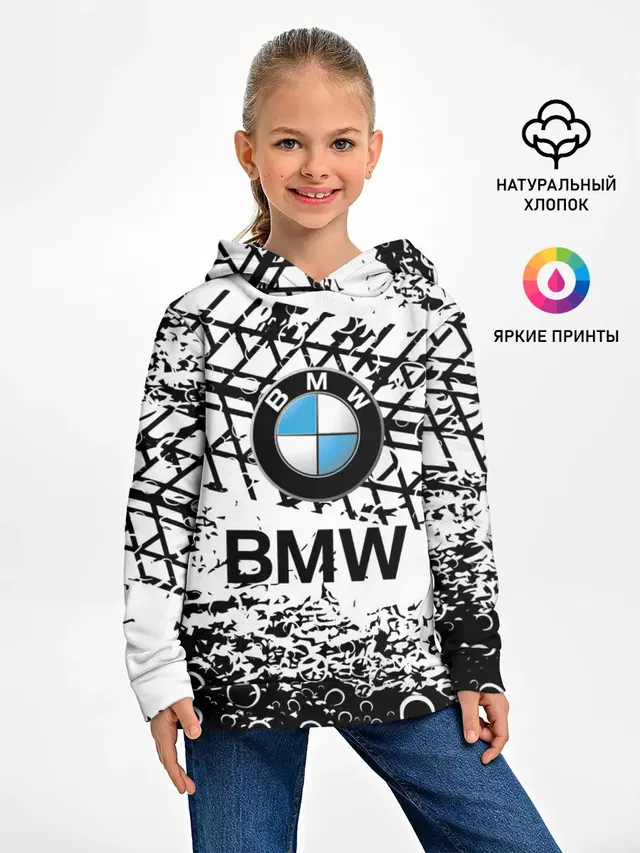 Детское худи с принтом «BMW»
