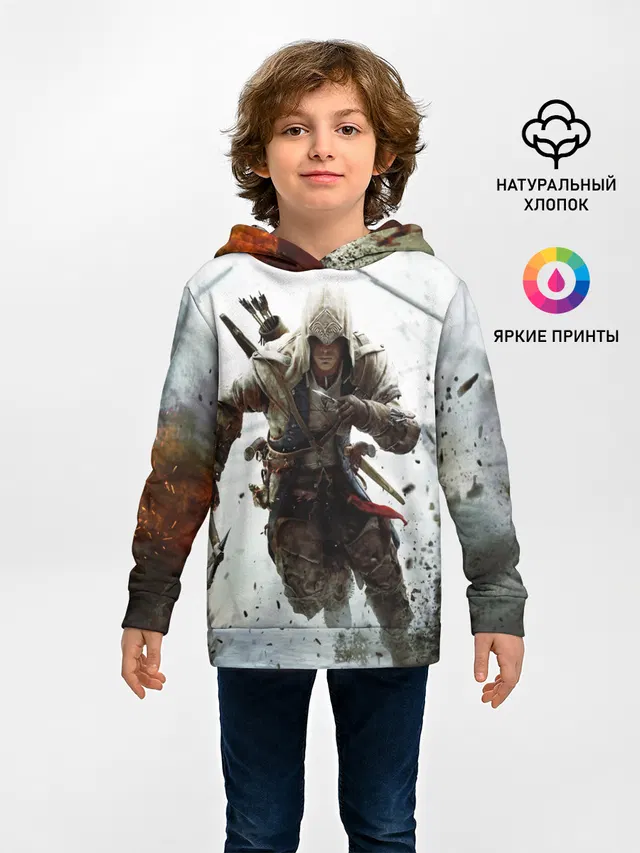Детское худи с принтом «ASSASSINS CREED — Assassin’s Creed 3»