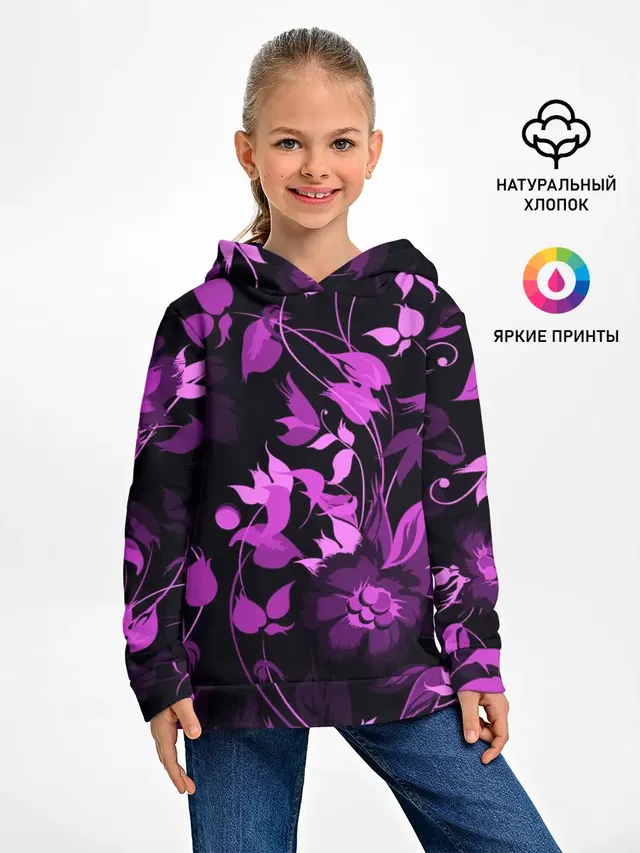 Детское худи с принтом «Флора Flora»