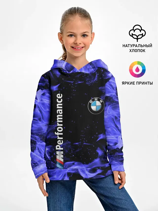 Детское худи с принтом «BMW»
