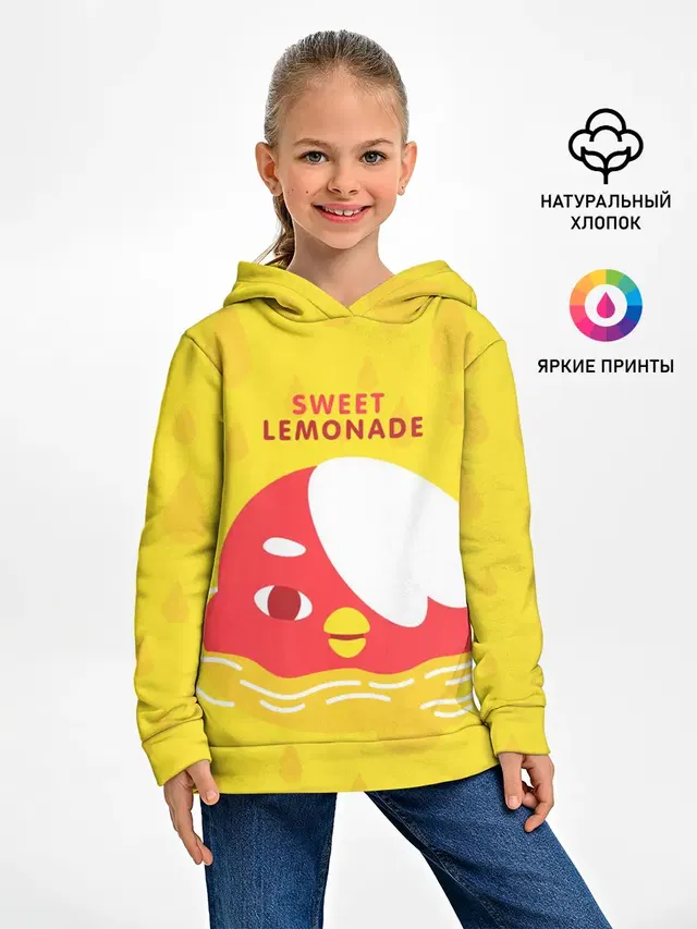Детское худи с принтом «Toca Boca — Sweet lemonade»