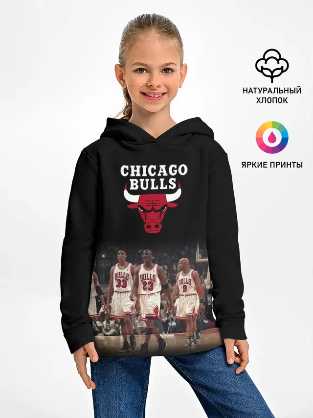Детское худи с принтом «НБА — CHICAGO BULLS [3]»