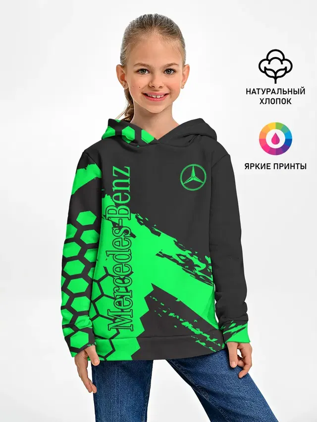 Детское худи с принтом «Mercedes-Benz»
