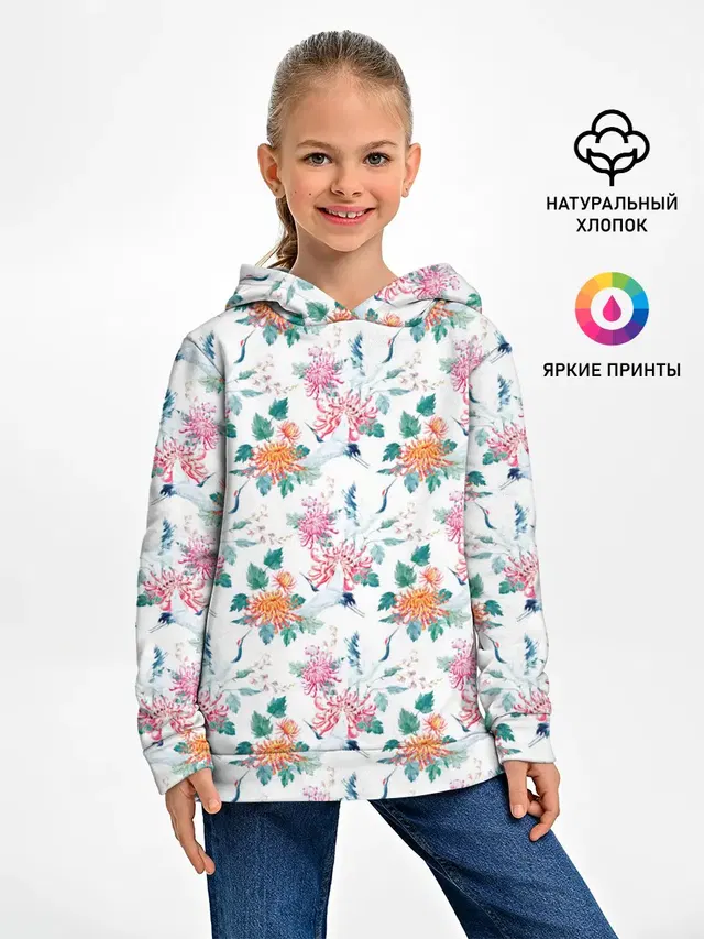 Журавли и хризантемы
