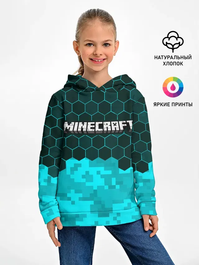 Детское худи с принтом «Minecraft — MINECRAFT / МАЙНКРАФТ»