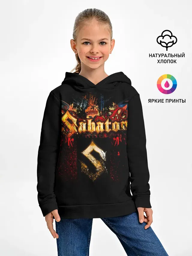 Детское худи с принтом «Sabaton»