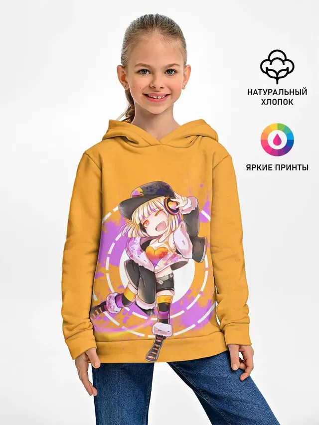 Детское худи с принтом «Gacha Club — DJ Daisy»