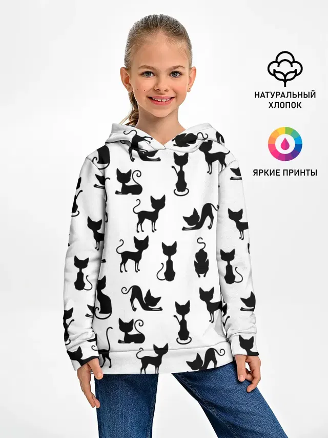 КОШКИ БЕЛОЕ НА ЧЕРНОМ