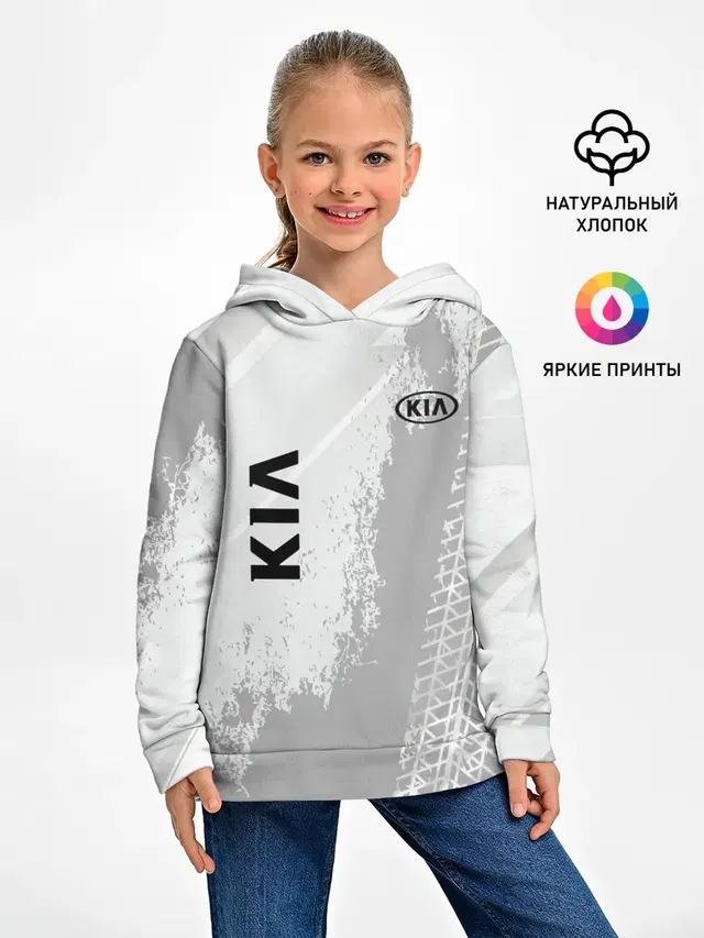 Детское худи с принтом «KIA»