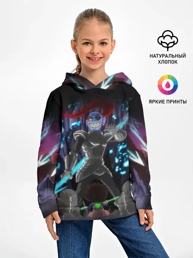 Детское худи с принтом «Undyne»