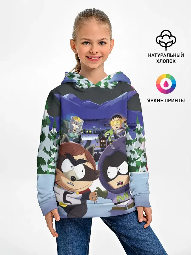 Детское худи с принтом «Разное — ЮЖНЫЙ ПАРК — SOUTH PARK»
