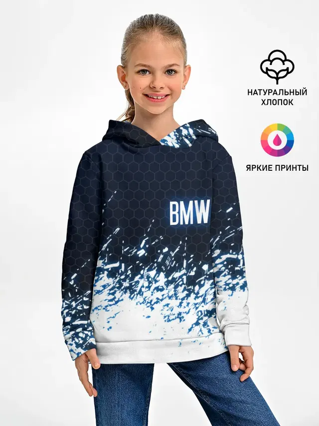 Детское худи с принтом «BMW»