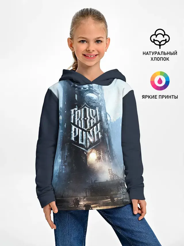 Детское худи с принтом «Frostpunk»