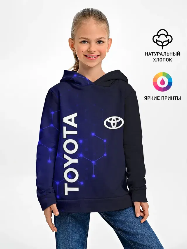 Детское худи с принтом «Тойота»