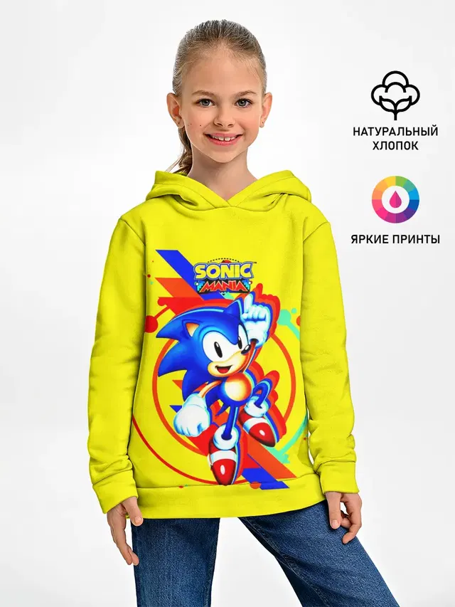 Детское худи с принтом «Sonic Mania»