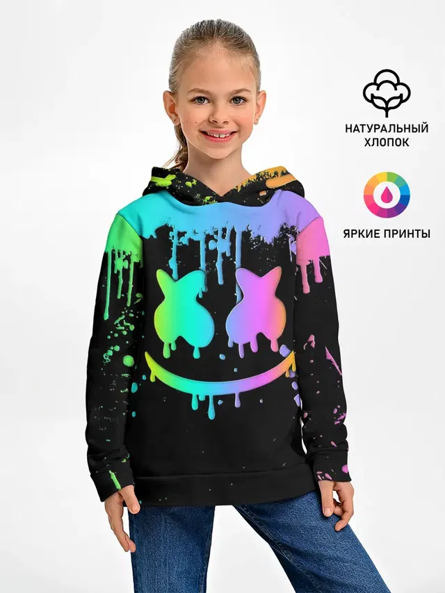 Детское худи с принтом «Marshmello»