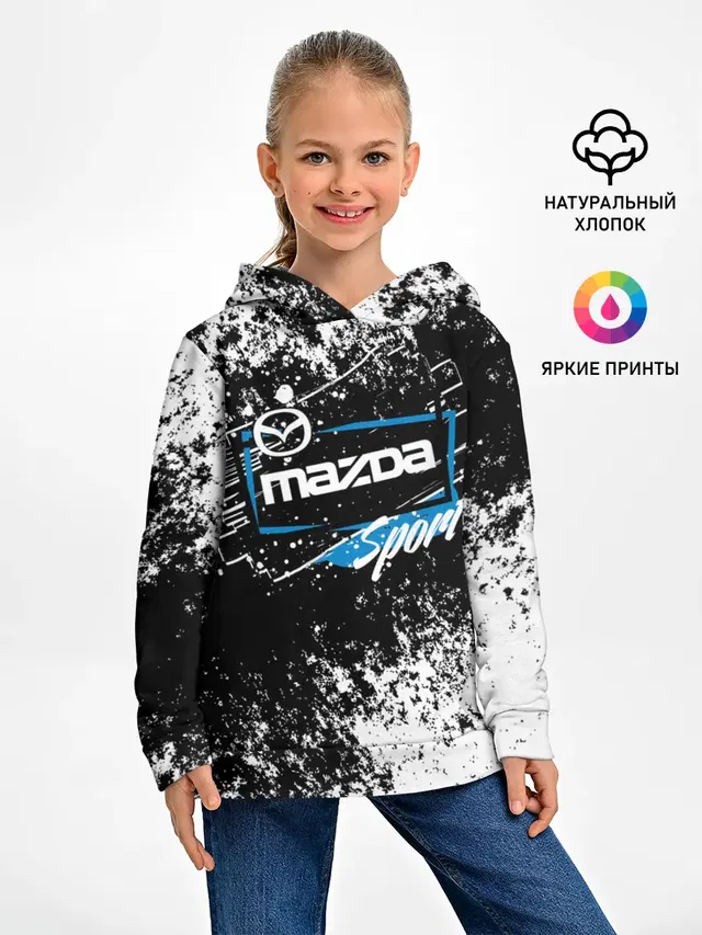 Детское худи с принтом «Mazda — MAZDA SPORT»