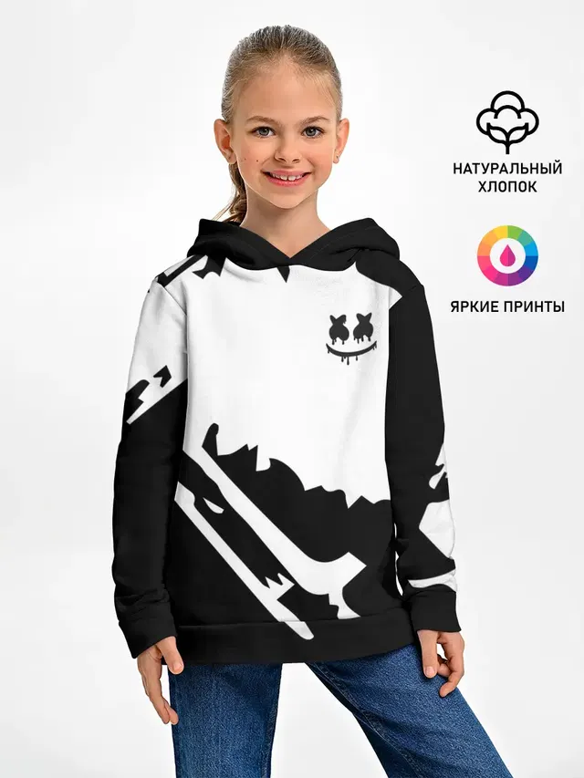 Детское худи с принтом «Marshmello»