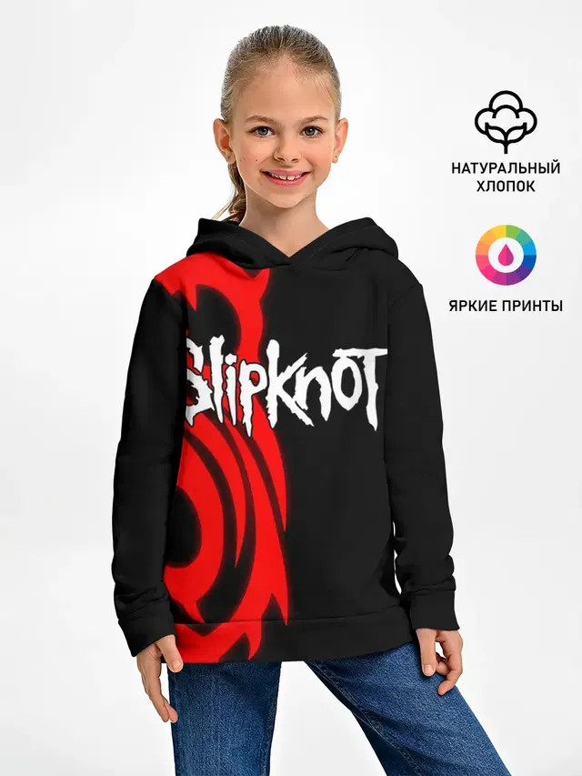 Детское худи с принтом «Slipknot S logo»