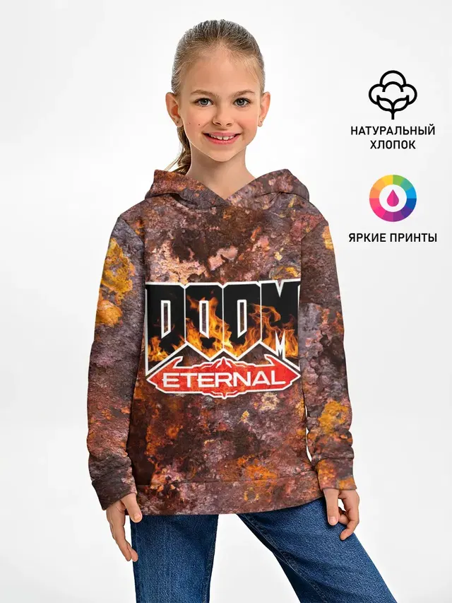 Детское худи с принтом «Дум — DOOM Eternal»
