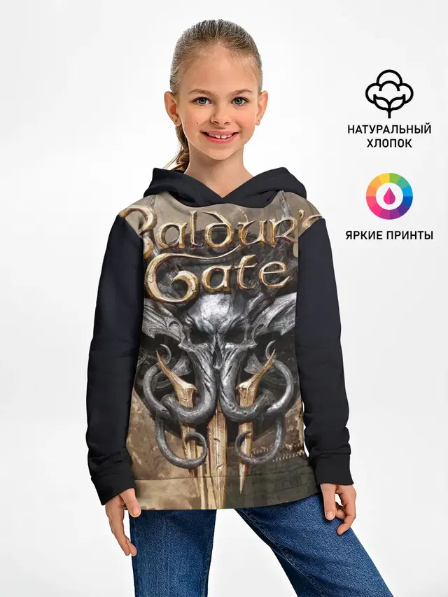 Детское худи с принтом «Baldur’s Gate — baldurs gate 3»