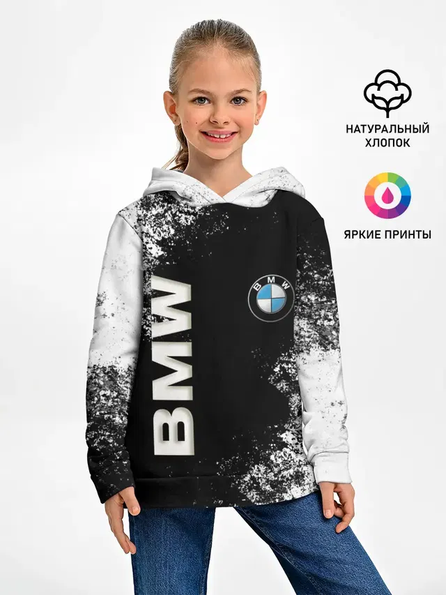 Детское худи с принтом «BMW»